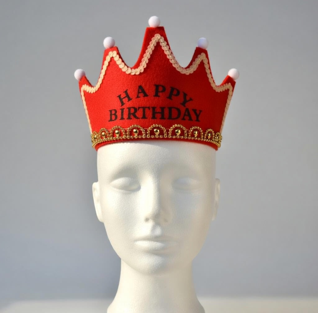 Couronne Anniversaire LED - Happy Birthday & King