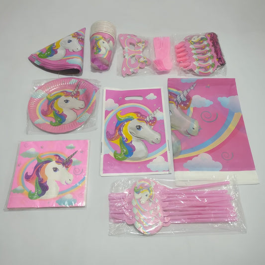 Kit Fête Licorne Arc-en-Ciel pour 10 Invités