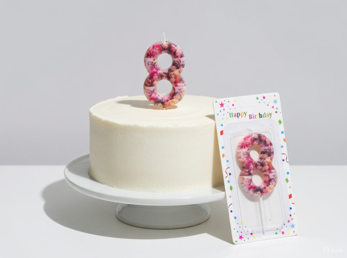 Bougie Chiffre Anniversaire Thème Princesses Disney – Numéros 0 à 9