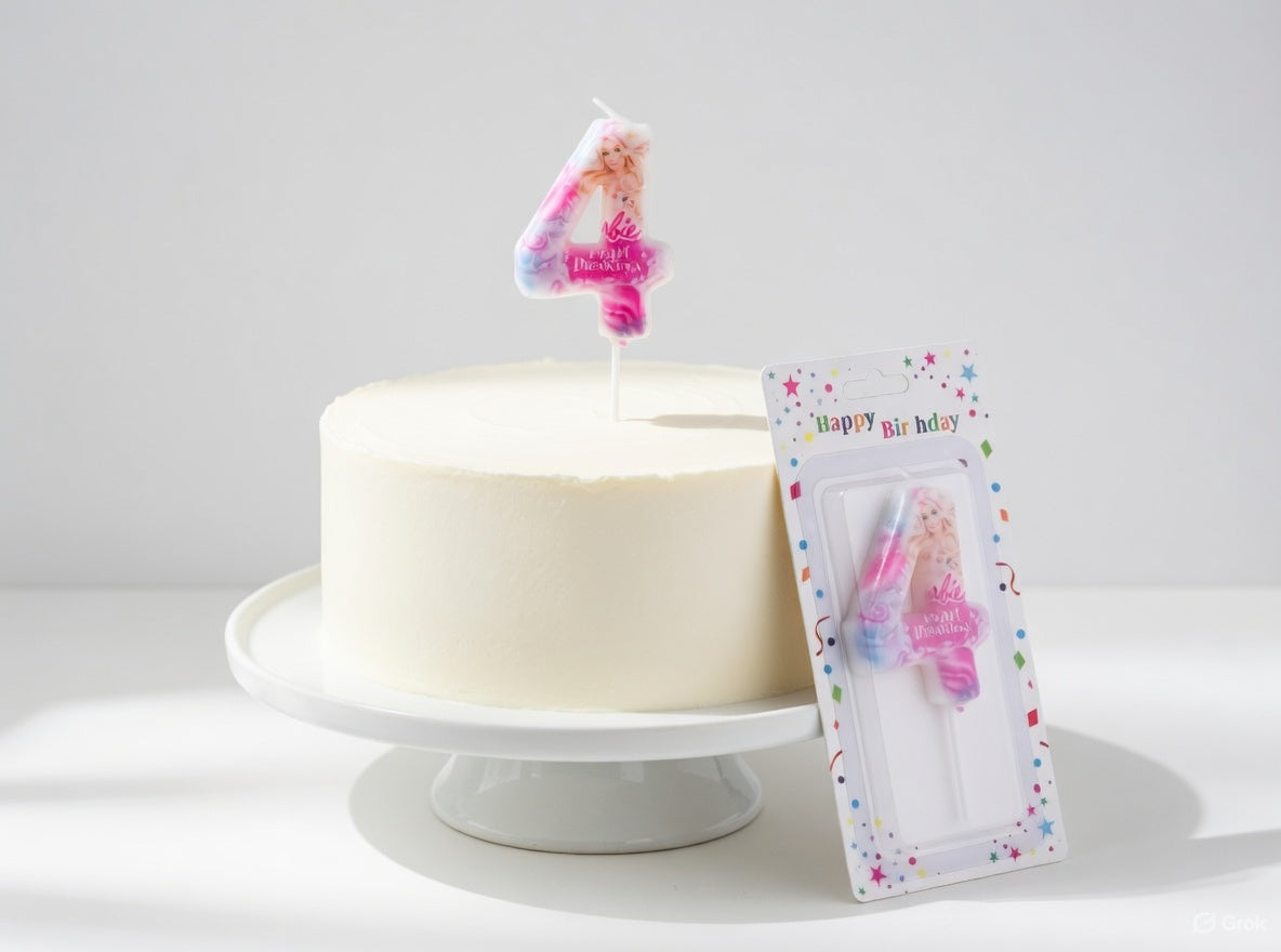 Bougie Chiffre Anniversaire Thème Barbie – Numéros 0 à 9