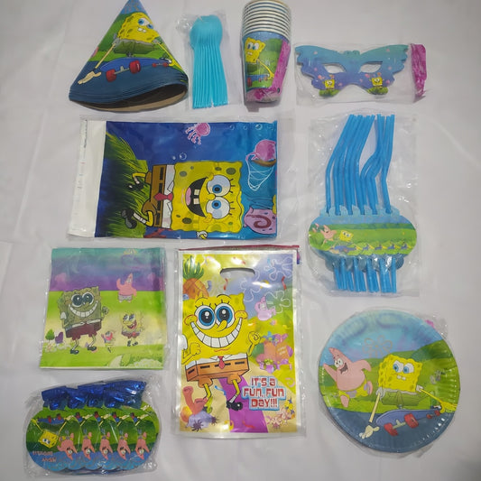 Kit Fête Bob l'Éponge pour 10 Invités