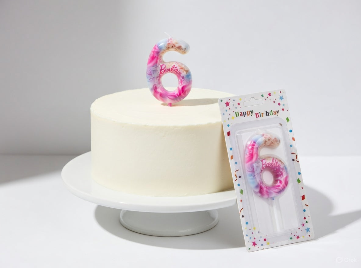 Bougie Chiffre Anniversaire Thème Barbie – Numéros 0 à 9