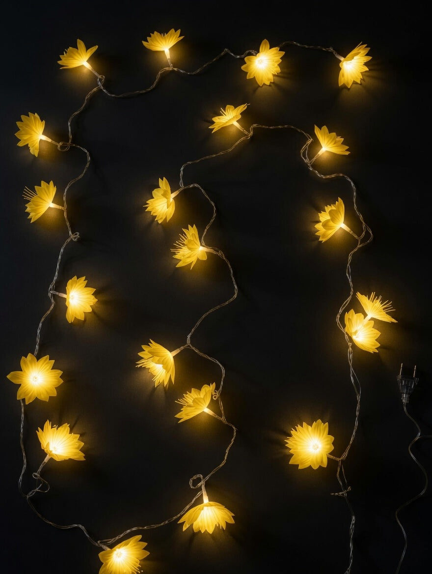 Flower String Lights - 3m Wall Decor