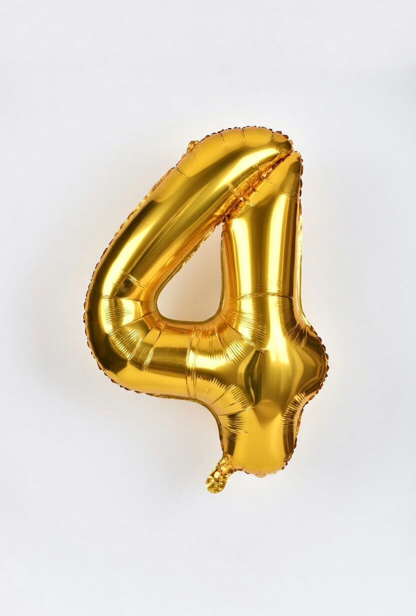 Ballons Chiffres Or 46 cm - Set 0-9