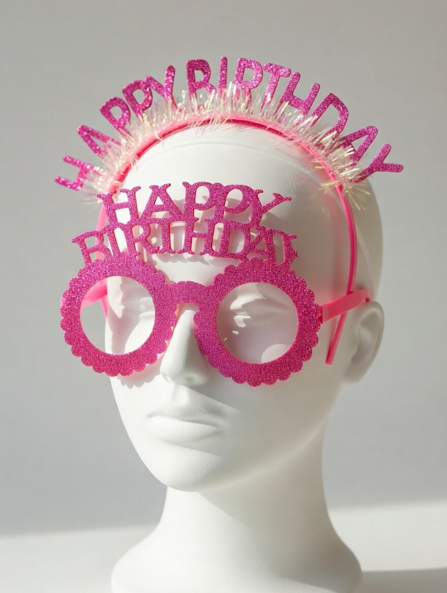 Happy Birthday Glasses and Headband Set - Birthday Accessories