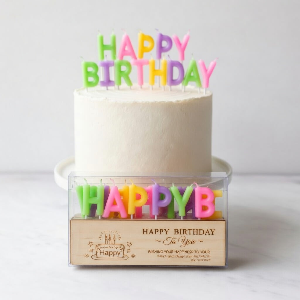 Bougies Lettres Happy Birthday - Lot de 13