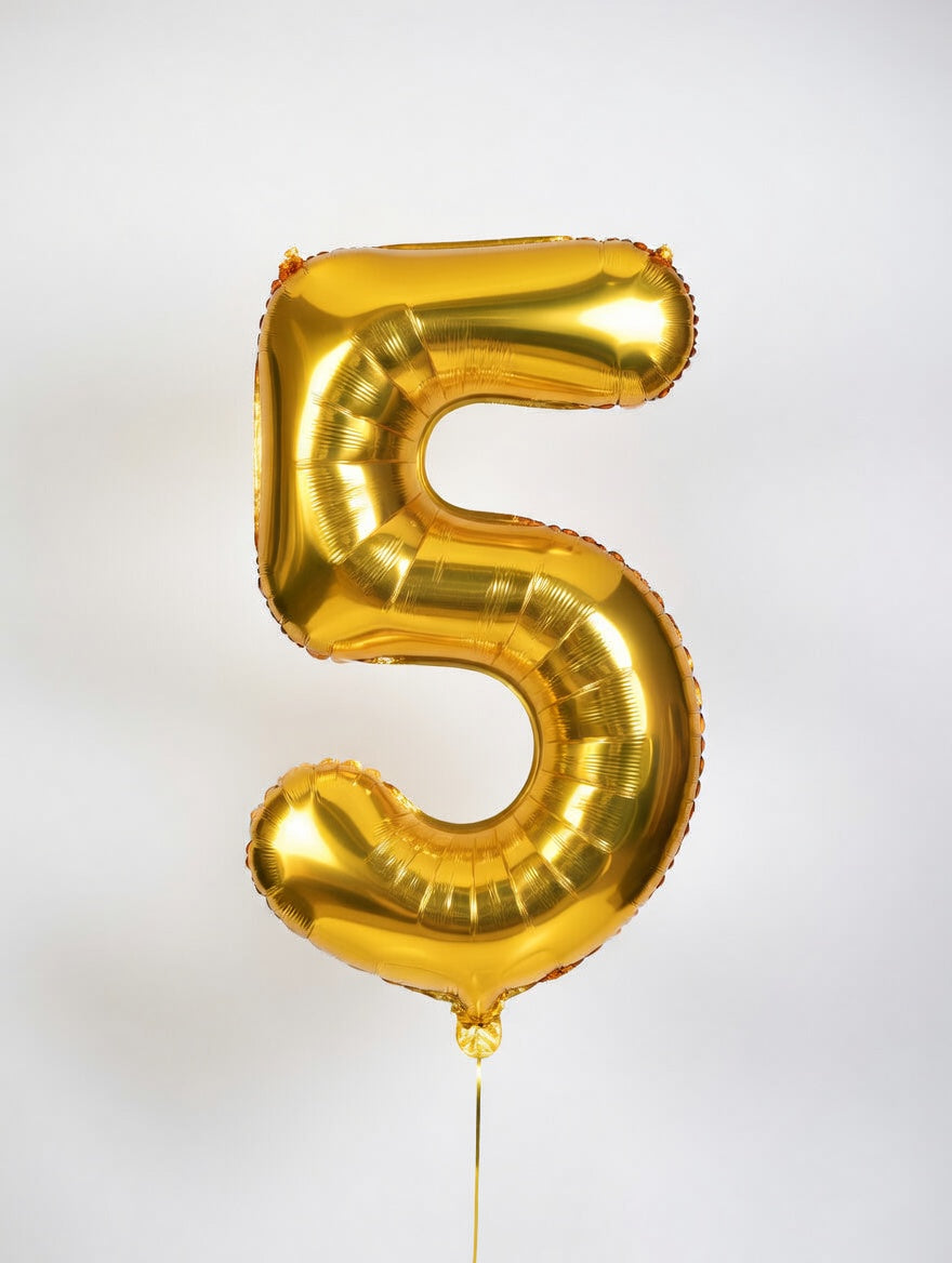 Ballons Chiffres Or 46 cm - Set 0-9