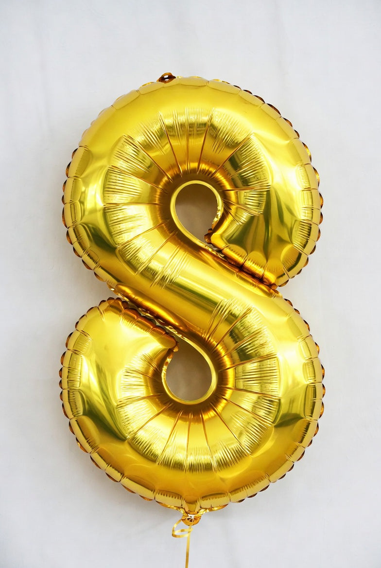 Ballons Chiffres Or 46 cm - Set 0-9
