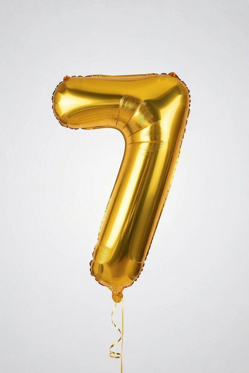 Ballons Chiffres Or 46 cm - Set 0-9