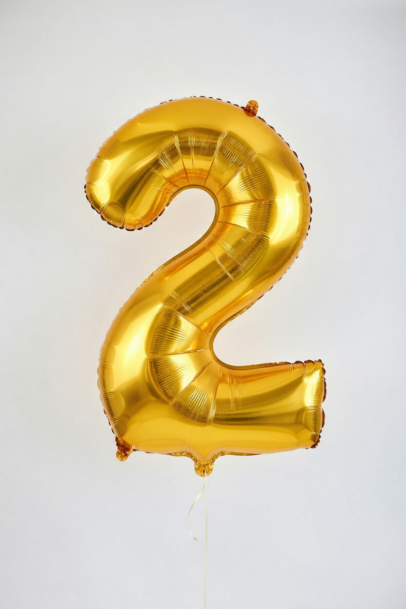 Ballons Chiffres Or 46 cm - Set 0-9