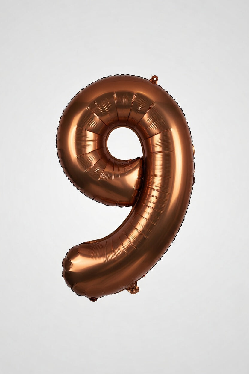 بالونات أرقام برونزية 46 سم - مجموعة 0-9