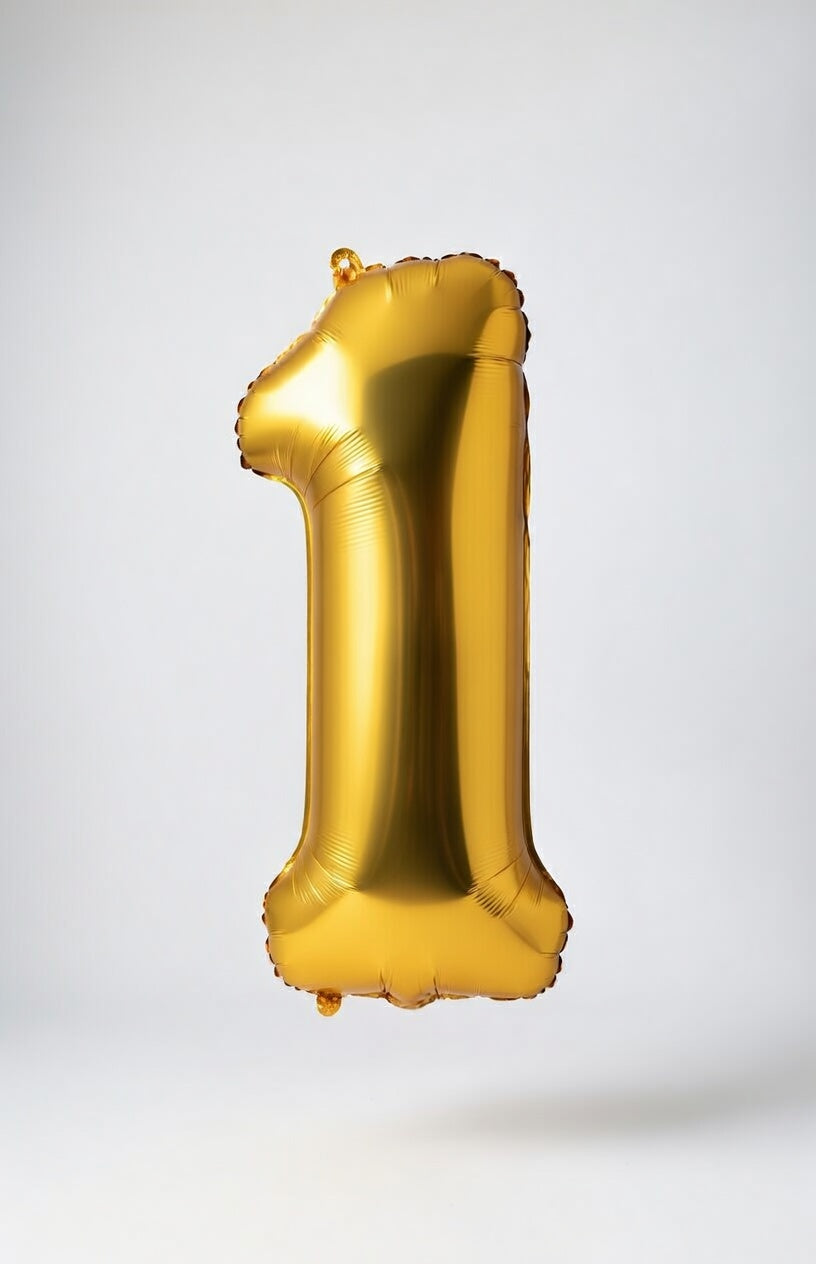 Ballons Chiffres Or 46 cm - Set 0-9
