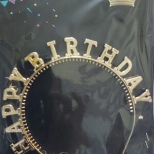 Serre-Tête Tiara 'Joyeux Anniversaire' Élégant - Options Or et Argent