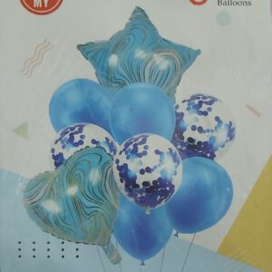 Ensemble de 9 Ballons de Fête Deluxe - Assortiment Confetti, Aluminium et Latex (Couleurs Variées)