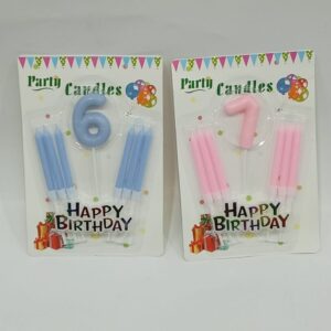 Ensemble de Bougies Chiffre et Bâtonnets d'Anniversaire