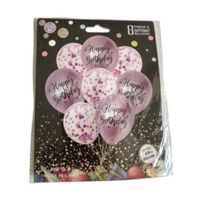 Pack de Ballons Confettis Joyeux Anniversaire
