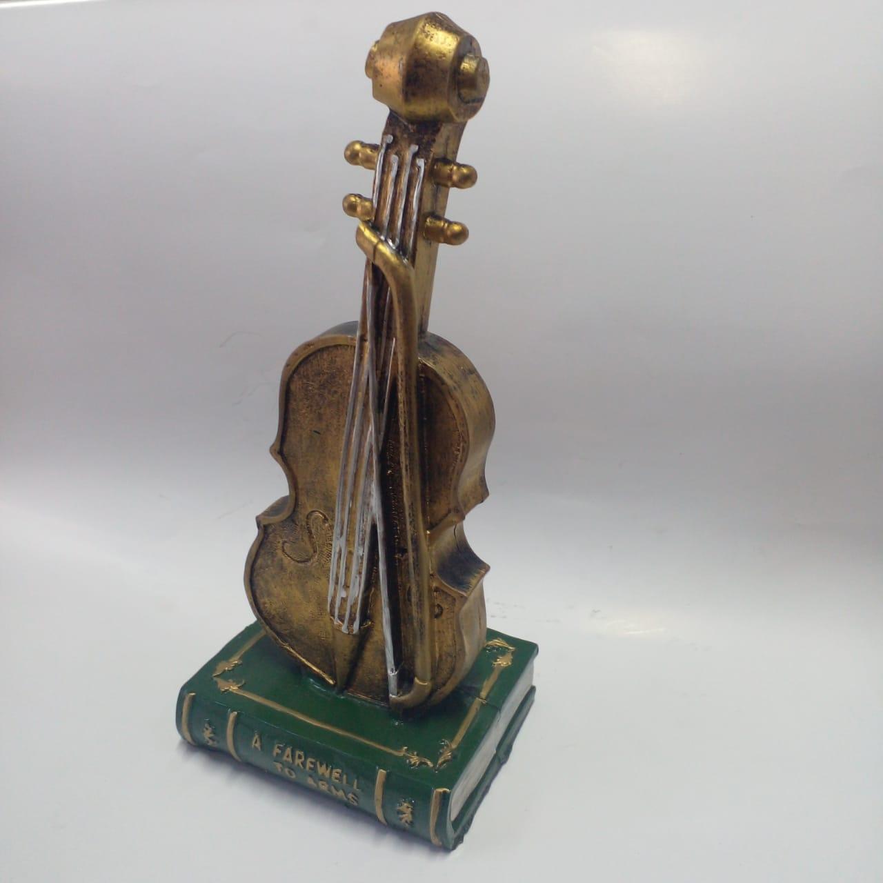 Figurine Décorative Violon sur Livre