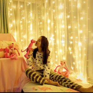 Guirlande Lumineuse Rideau Fée LED USB avec Télécommande