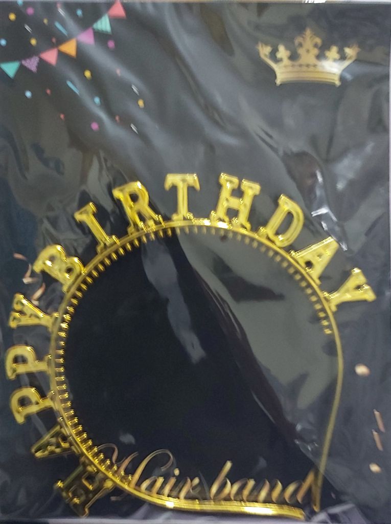 Serre-tête Tiara Scintillant 'Joyeux Anniversaire' (Options Or & Argent) - الصورة 3