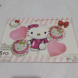 Ensemble de 5 Ballons en Aluminium Hello Kitty - Kit de D coration d'Anniversaire