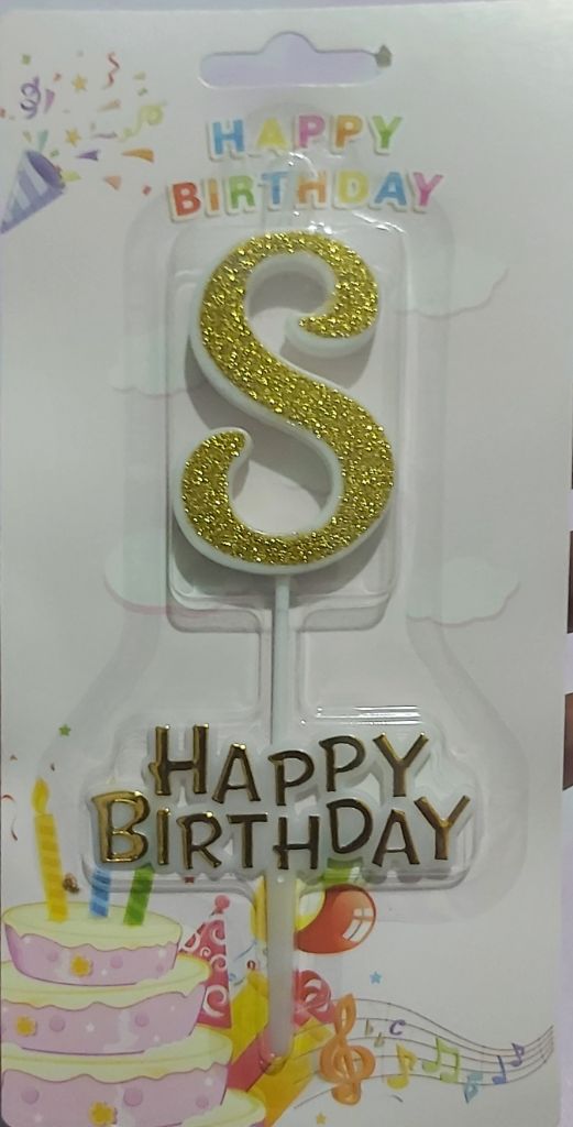 Bougie d'Anniversaire Chiffre Paillettes Or (Âges 1-9) avec Base 'Joyeux Anniversaire' - الصورة 8