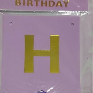 Bannière Joyeux Anniversaire Multicolore avec Lettres Dorées