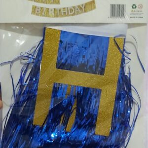 Kit de Bannière Joyeux Anniversaire à Franges Métalliques et Paillettes