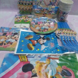 Kit de Fête Deluxe Mickey & Minnie Fête Foraine (91 Pièces) pour 10 Invités