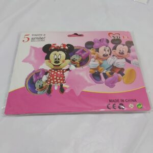 Ensemble de 5 Ballons en Aluminium Thème Minnie Mouse - Décoration de Fête d'Anniversaire
