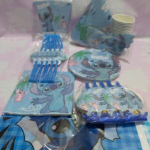 Kit Complet de Fournitures de Fête Disney Lilo & Stitch pour 10 Invités