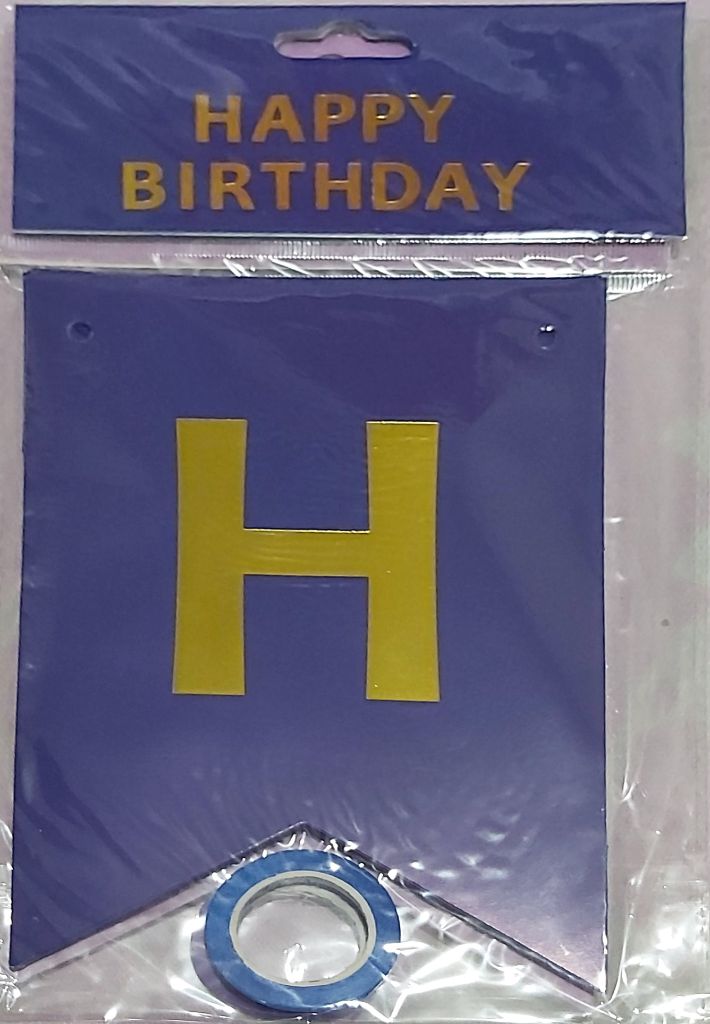 Bannière Joyeux Anniversaire Multicolore avec Lettres Dorées - الصورة 2