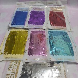 Rideaux à Franges Métalliques en Aluminium pour Décoration de Fête (Couleurs Multiples)