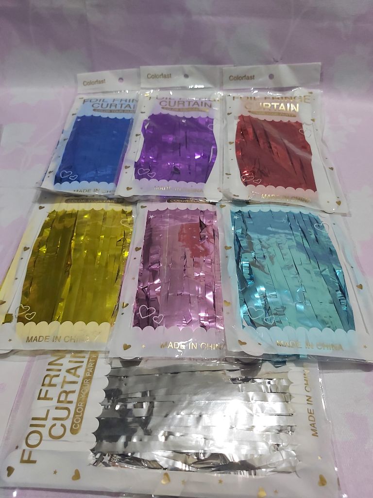 Rideaux à Franges Métalliques en Aluminium pour Décoration de Fête (Couleurs Multiples)