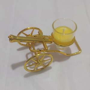 Bougeoir Décoratif en Métal - Thème Amour (Styles Canon et Tricycle)