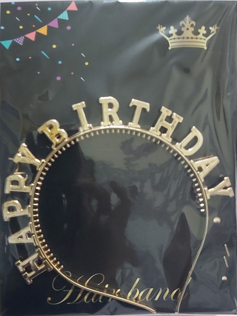 Serre-tête Tiara Scintillant 'Joyeux Anniversaire' (Options Or & Argent)