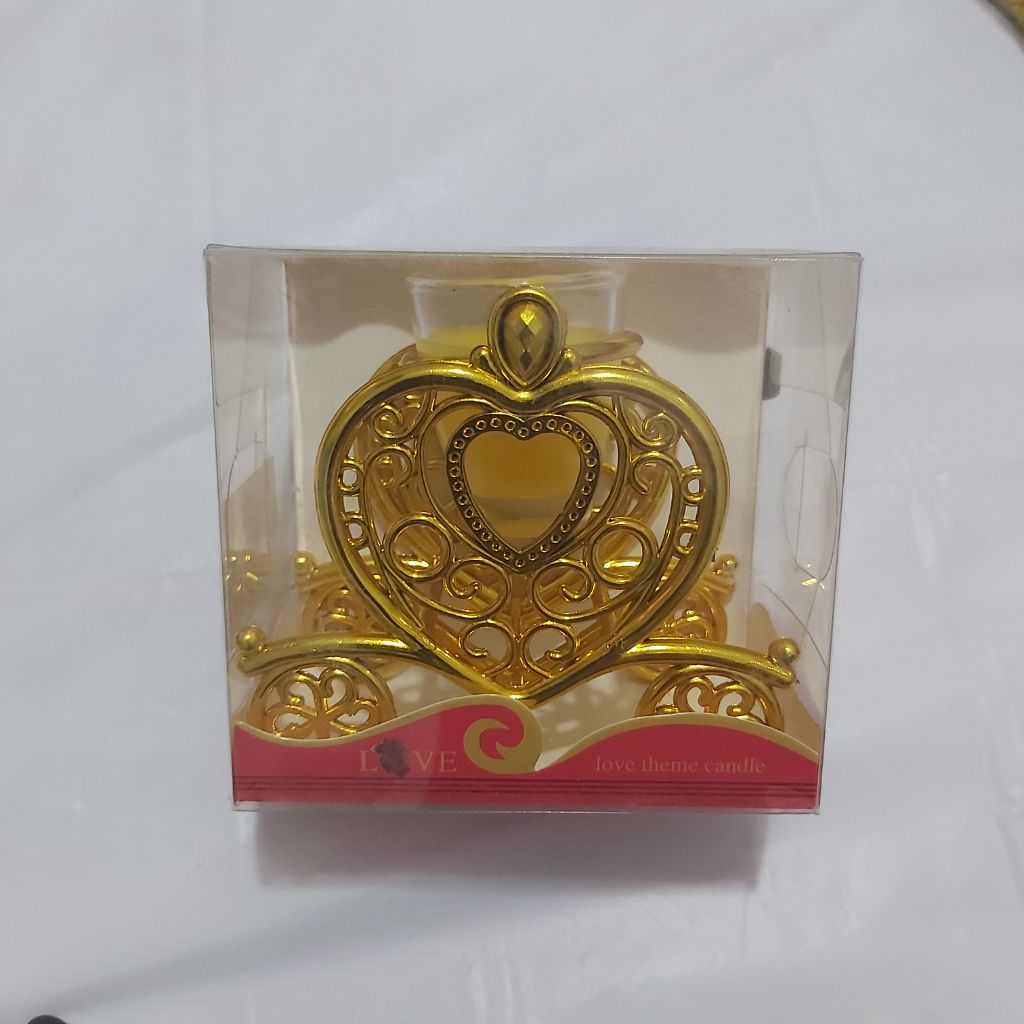 Photophore Romantique Cœur en Forme de Carrosse (Thème Amour)