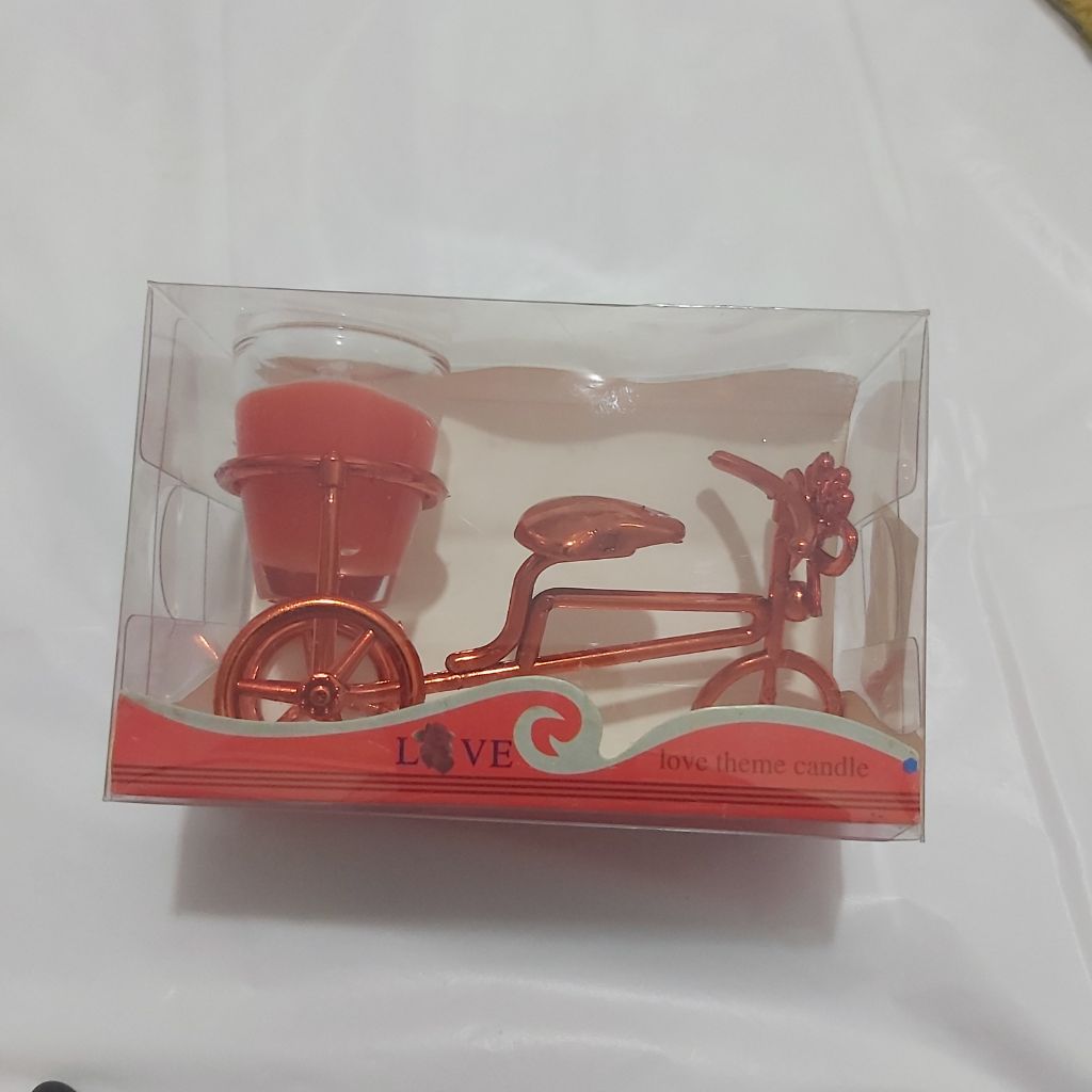 Bougeoir Décoratif en Métal - Thème Amour (Styles Canon et Tricycle) - الصورة 2