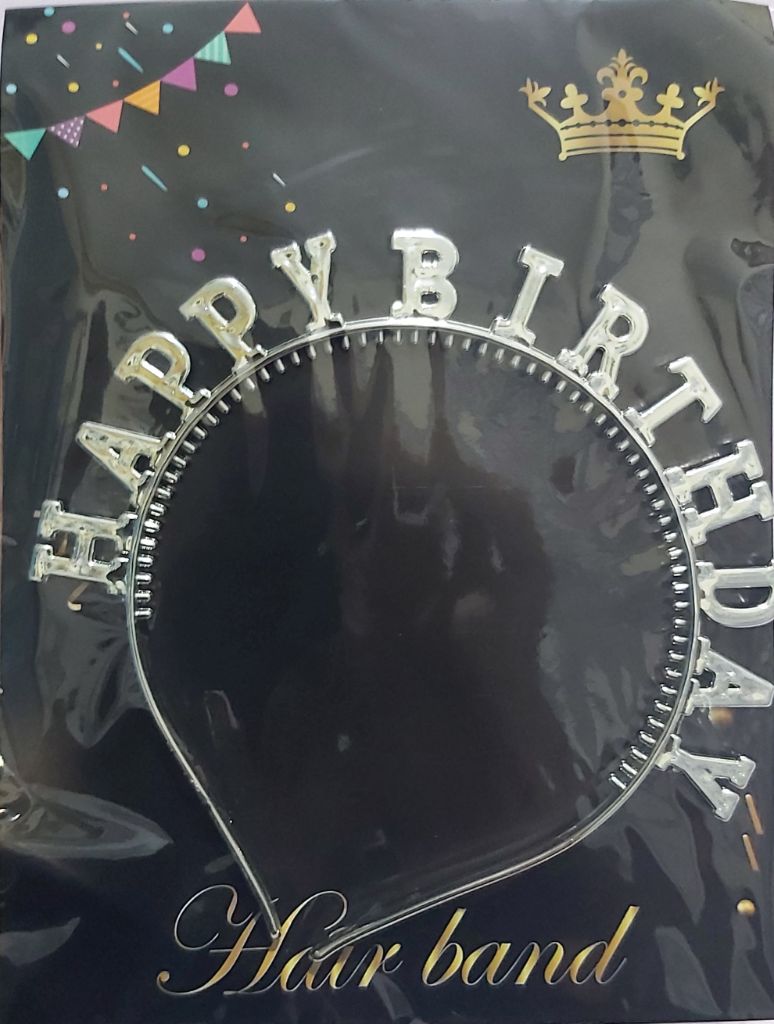 Serre-tête Tiara Scintillant 'Joyeux Anniversaire' (Options Or & Argent) - الصورة 2