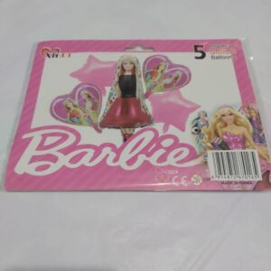 Ensemble de 5 Ballons en Aluminium Thème Barbie - Décoration de Fête